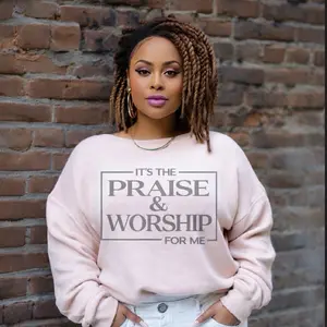 Praise and Worship Screen Print Transfer only– Christian Faith Design for T-Shirts