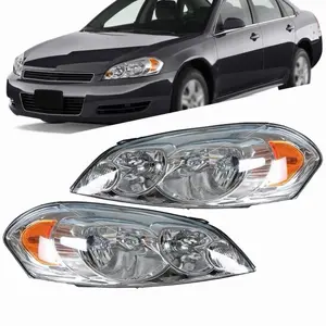 Headlights Halogen For 2006-2013 Chevrolet Impala Headlamp Driver+Passenger Side
