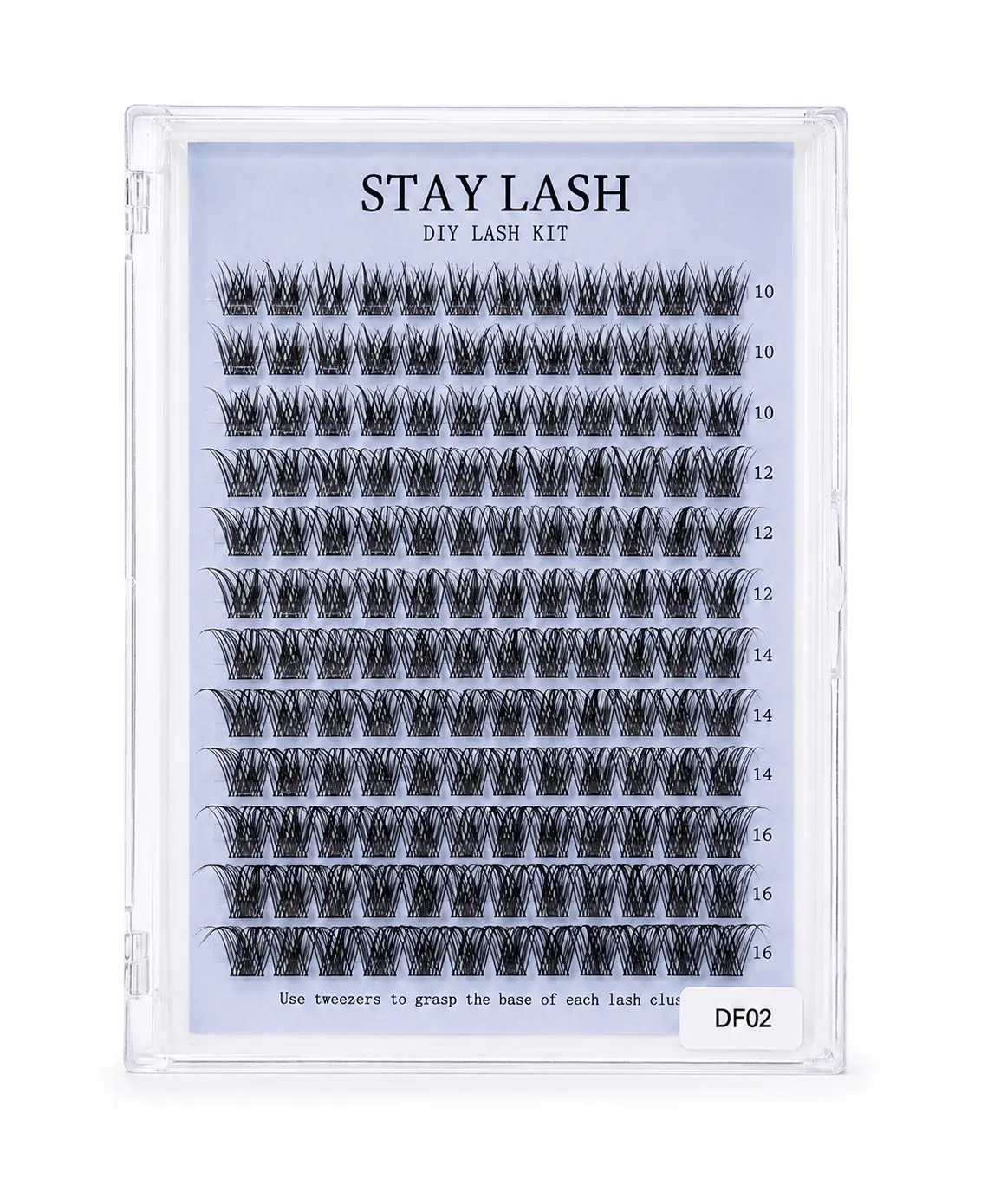 Stay Lash- Wispy D02 DIY Lash Clusters Individual Eyelash Extensions Kit 10-16mm