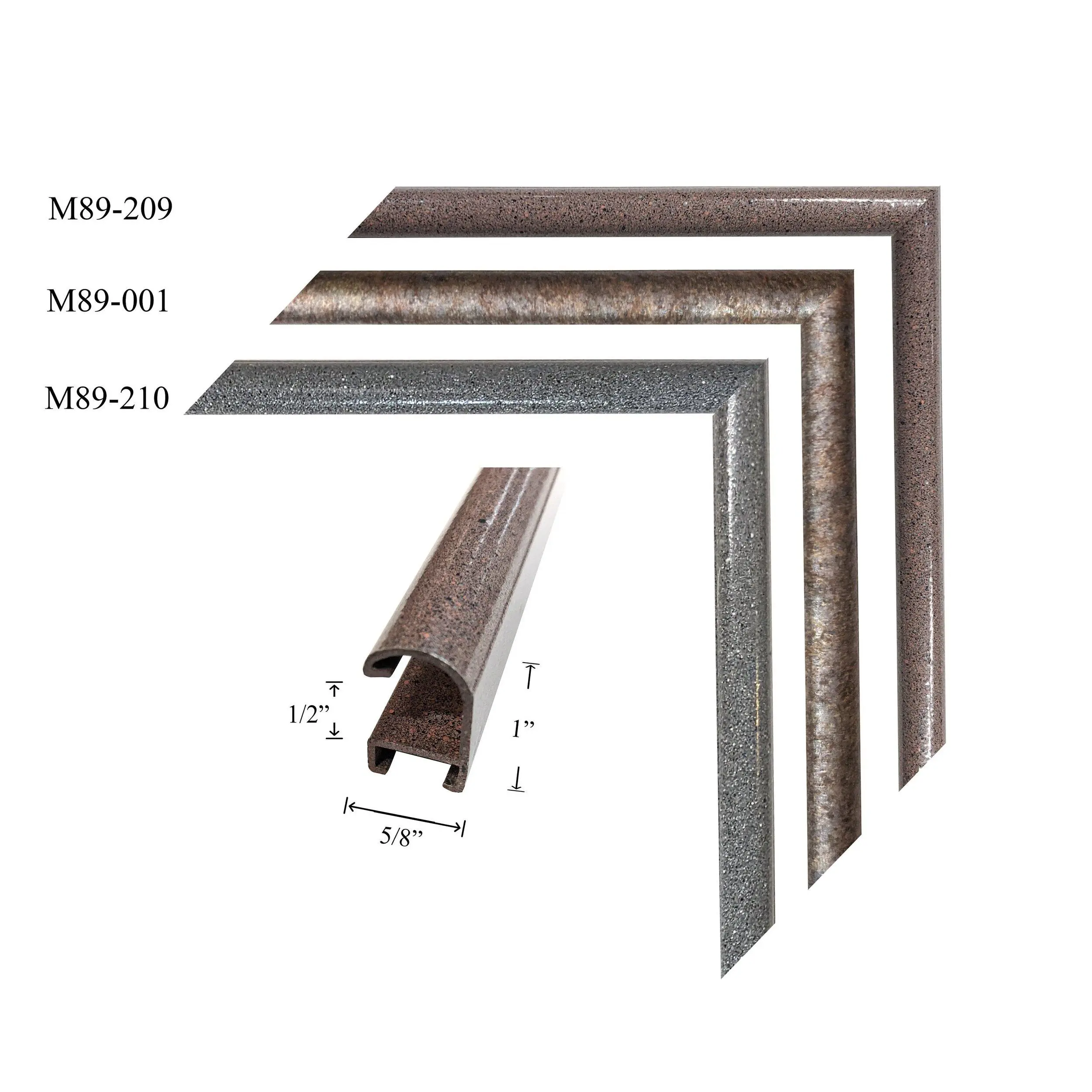 Custom Cut Picture Frame - Sectional Metal - CMI Metal Moulding M89 Designer Series 3  (Must order 2 packs to complete 1 frame)