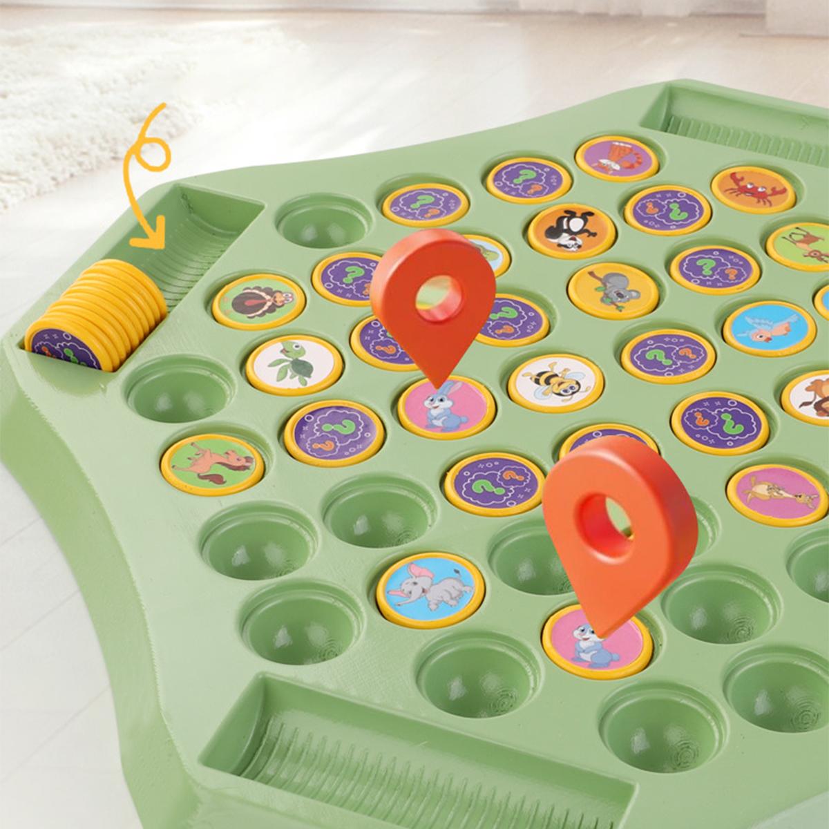 Two-Player Memory Flip Chess: Educational Logic Toy to Boost Observation & Concentration for Kids & Adults