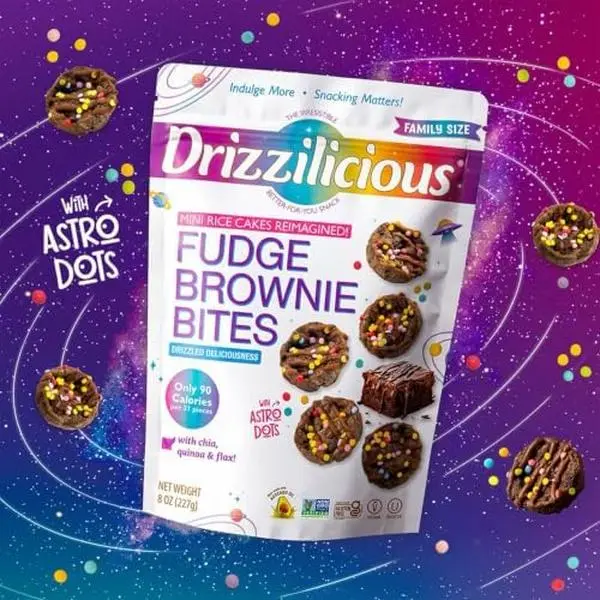 NEW 2026!!! Drizzilicious Fudge Brownie Mini Rice Cakes, 8 oz.