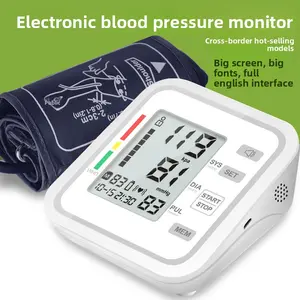 Fully Automatic Upper Arm Blood Pressure Monitor with Heart Rate Detection - Home & Medical Use  Intelligent Voice Broadcast