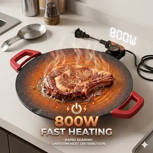 Smokeless Indoor Electric Grill & Nonstick Griddle – Compact, Fast-Heating Tabletop Grill for Steaks, Burgers, Pancakes, BBQ, and Everyday Indoor Cooking