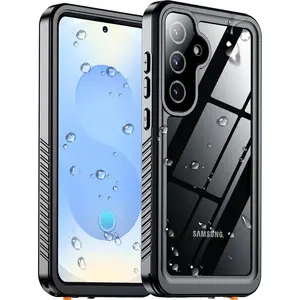 Designed for Samsung Galaxy S25 Case Waterproof, Built-in Lens & Screen Protector Military Shockproof Dropproof IP68 Underwater Full Body Phone Case for Galaxy S25 5G 6.2"-Black (2025)