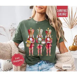 Nutcracker Christmas Shirt Comfort Colors, Cute Xmas Tshirt, Women's Holiday Tee
