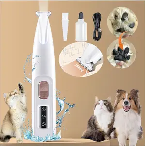 Pet Paw Trimmer, Waterproof Pet Paw Trimmer with LED Light, Rechargeable 500mAh Battery, 18mm Widened Blade, 35dB Low Noise, Cordless Design, For Dogs Cats Trimming Paws, Eyes,Ears, Face, And Rump Dog Trimmer Hair, Grooming Clean