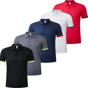 5 Pack Mens Polo Shirts Short Sleeve Breathable Golf Top Running Sports Tee Top Gym Workout Quick Dry Polo T-Shirts