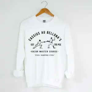 Cassius Razor Trainer Sweatshirt – Red Rising Merch for Howlers, Unisex Book Lover Pullover, Classic Cotton Fan Gift