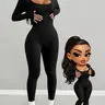 Women's Square Neck Long Sleeve Tight Bodysuit, Stretchy Slim Fit, Casual Daily Wear, Fitness, Street Style, Commute, Curve Enhancing, High Waisted Jumpsuits, Activewear Jumpsuit, Athletic Jumpsuit, Sportswear Jumpsuit