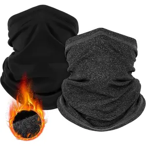 2 Pack Winter  Gaiter Warmer for Men&Women,Windproof  Cover Fleece  Mask Scarf for Cold Weather