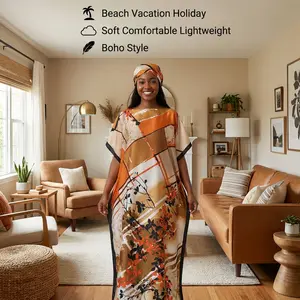 MooMoo Women's Colorblock Print Long Scarf & Poncho Set, Casual Soft Comfortable Shawl for Beach Vacation, Fashion Accessories for Women & Girls, Swimwear Coverups