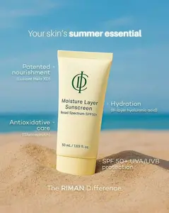 ICD Moisture Layer Sun Protector SPF50+ PA++++ 50ml Lightweight Broad Spectrum Sunscreen with Birch Sap & Hyaluronic Acid for Sensitive Skin Facial Hydrate Radiant Moisturizer