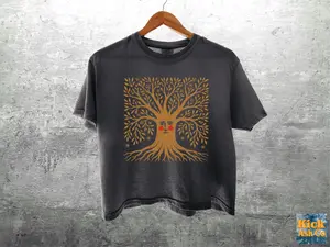 Vintage Boho Tree Comfort Colors Crop Top Boxy Tee T-shirt, Womens, Unisex