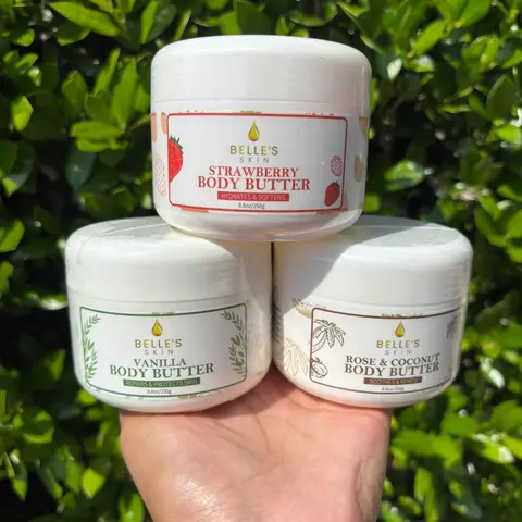 Belle's Secrets Luxurious Body Butter - Silky, Gentle, Alcohol-Free Moisturizer for Body Care