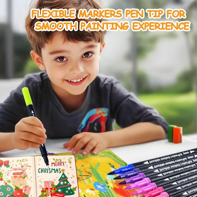 Dual Tip Marker Set Alcohol Artist Markers Marker coloring drawing craft kids stuff for girls school supplies 2025 Brush Pens Diamond Painting