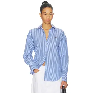 MSGM Button Up Shirt in Light Blue & White
