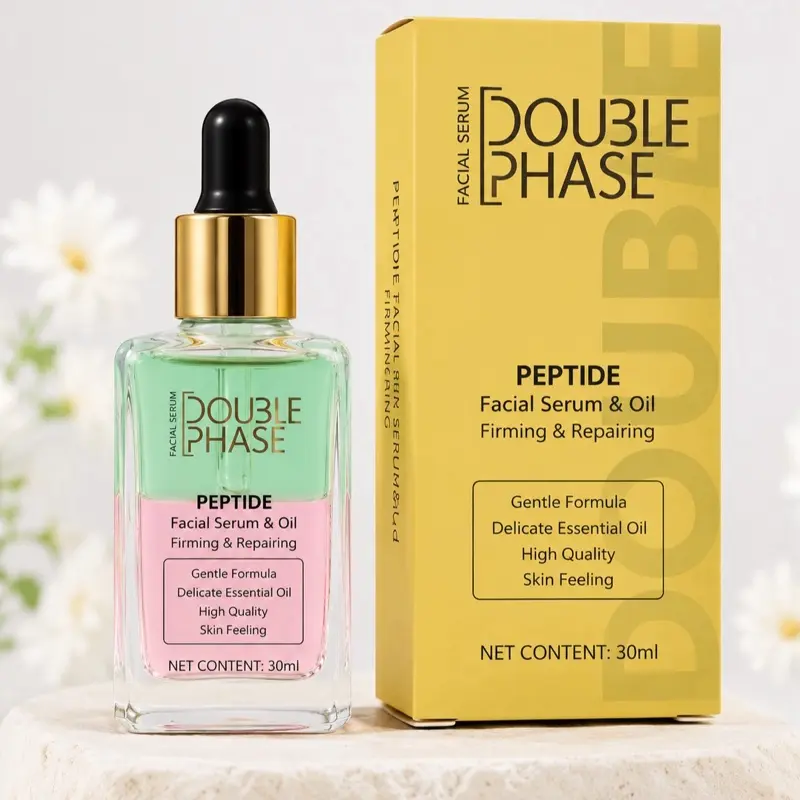 Double-Phase Peptide Facial Serum & Oil, 30ml Firming and Hydrating Skin Care Product