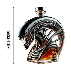 Alien Movie Decanter & Dispenser - Heavy-Duty Glass Whiskey/Wine with Iconic Facehugger Design, Compatible for Alien Fans Gift Suitable for Home Bar, Office or Sci-Fi Collector's Decor - Non-Electric Display Stand, Bar Accessories