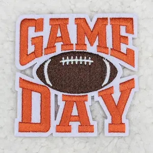 Varsity ORANGE Game Day Embroidered HAT/POCKET Patch