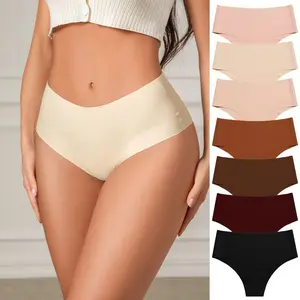 7pcs/Set Seamless High Waist Panties Women's Abdomen Hip Lift Briefs Body Shaping Lingerie Pants Ice Silk Plus Size Breathable Underwear M L XL Panties