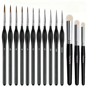3/6/11/14pcs Miniature Drybrush Paint Brushes Set Fine Detail Brush for Acrylics Watercolor Figurines Model Citadel Vallejo Face Painting