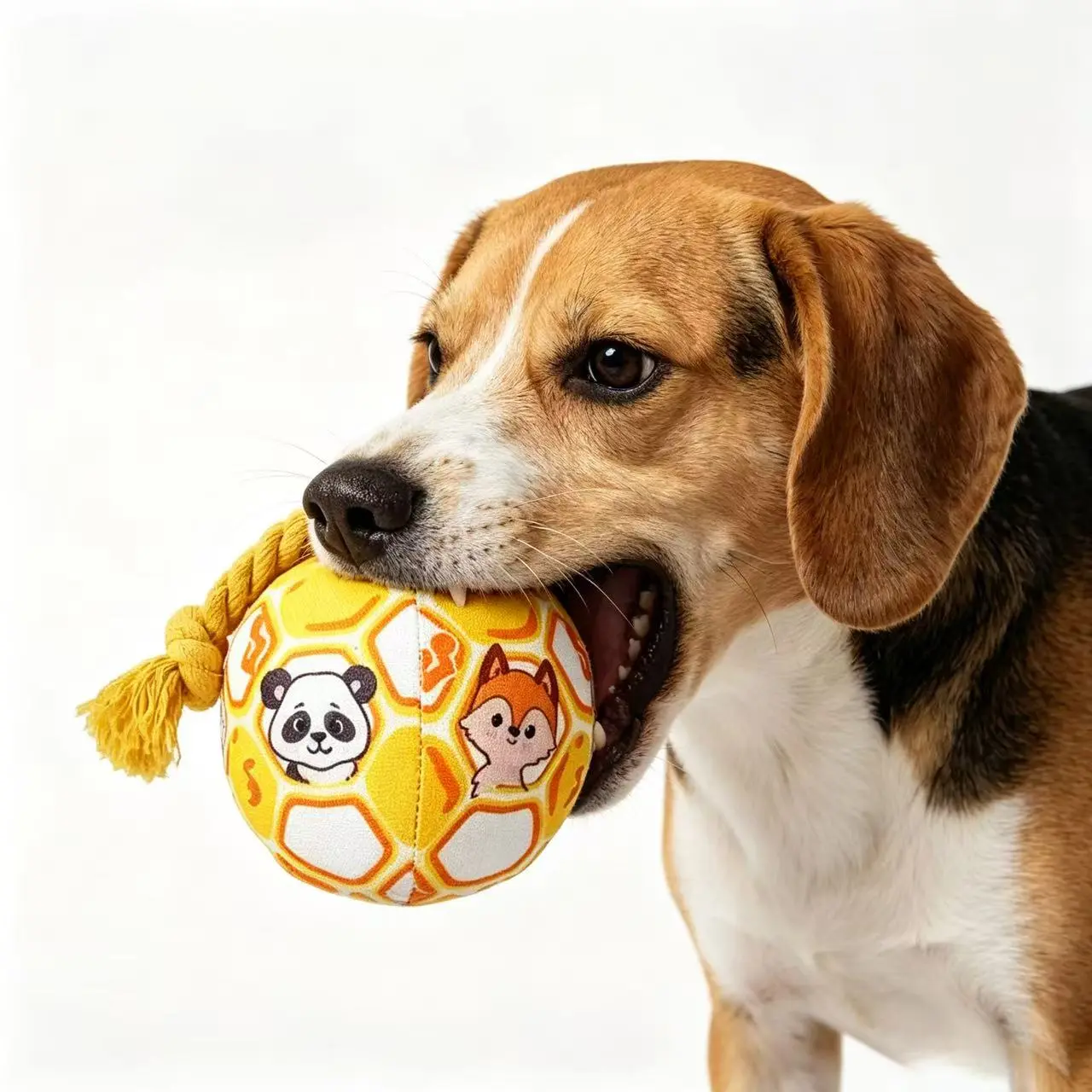 Dog Toys, Plush Rope Squeaky Chew Toy - Interactive Durable Teething Toy for Puppies & Dogs