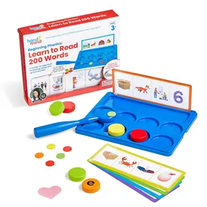 hand2mind Little Minds at Work Learn to Read 200 Words, Phonemic Awareness, Science of Reading Manipulatives, Letter Sounds, Phonics Manipulatives, Elkonin Boxes, Preschool Learning Activities