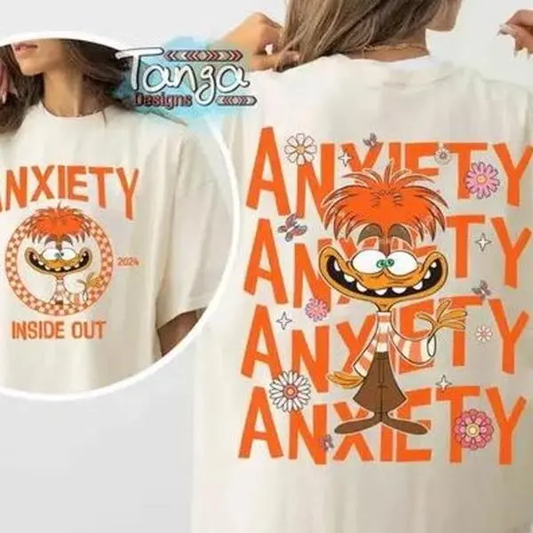 Axiety Portrait T-shirt, Today Is A Core Memory Day, Inside Out Character, Inside Out 2 Tee T-Shirt, Anxiety Inside Out Unisex Comfort Tee T Shirt Sweatshirt Hoodie