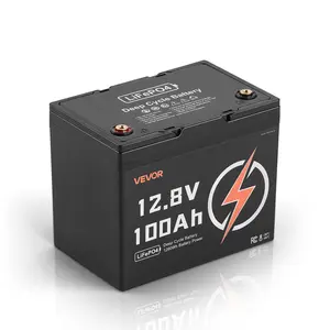 VEVOR 12V 100Ah LiFePO4 Battery, Summervibes, Up to 15000 Cycles, Deep Cycle Lithium Iron Phosphate Battery with Built-in BMS, Low Temperature Protection, 10 Years Lifetime, for Solar Off-Grid Home Energy Storage
