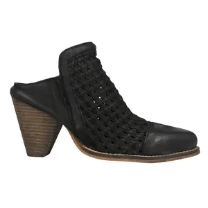 Diba True Womens Mini Mee Cut-Out Mules Dress Casual Casual High Heel 3" & Up - Black