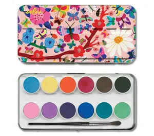eeBoo Butterflies Watercolor Paint Set/12 Colors