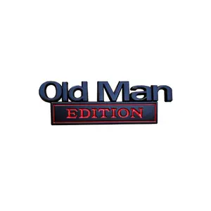 Old Man 3D Emblem Sticker | Funny Badge for Car & Truck ,SUV,Motorcycle| Perfect Retiree Gag Gift