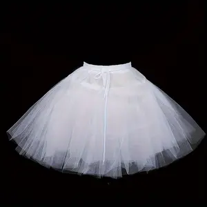 [Polyester Petticoat] White polyester petticoat with adjustable waist, girls' style |                 Princess dress without hoop with petticoat support |                 Perfect performance, parties and weddings