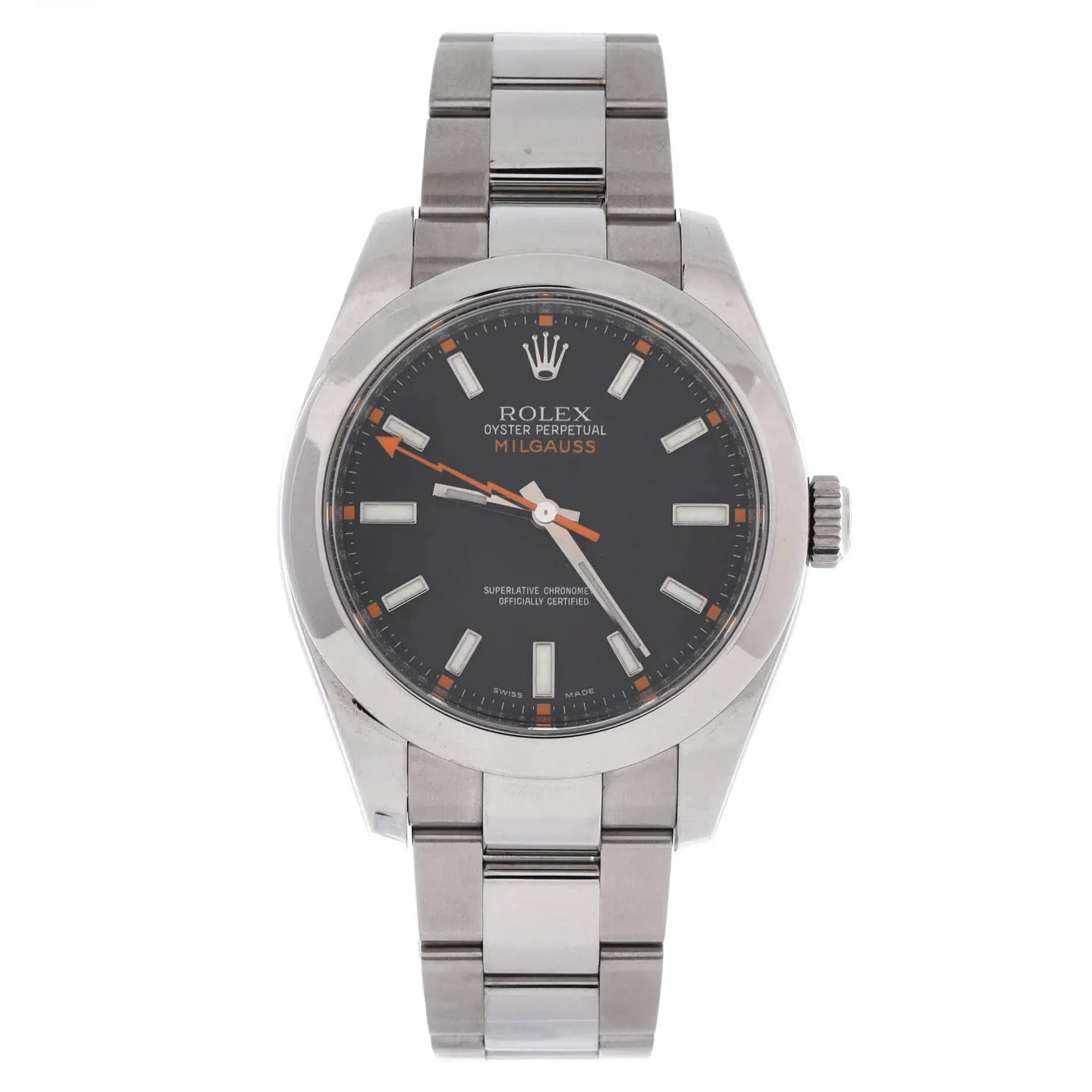 Pre-owned Rolex Oyster Perpetual Milgauss Automatic Watch Stainless Steel 40 by Rebag