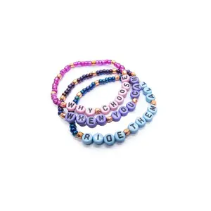 Bisexual Pride Stackable Bracelet Set