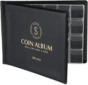 Coin Collection Holder Album  Collectors 240 Pockets Coin Collection Book Office Supplies No brand