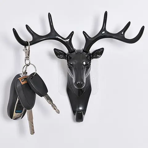 Christmas Deer Antler Shaped Wall Mounted Hook, Creative Wall Hanging Storage Hook, Decoration Storage Rack for Home Living Room Bedroom, Home Organizer Hook, Wall Mount Hooks