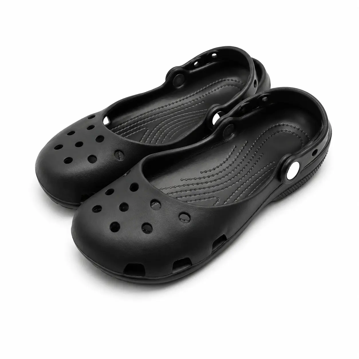 Women's Mary Jane Clogs - Casual EVA Platform Hole Shoes with Arch Support, Soft Cushioned Comfort, Adjustable Heel Strap Design for Summer Outdoor, Trendy Season Footwear, Casual Clogs, Slip On Sandals, Women Footwear, EVA Material, Daily Beach Shoes