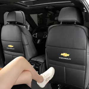 Chevrolet Car Seat Back Kick Pad, Child Rear Seat Dirt Protection Cover, Multi-Pocket Storage Bag, Automotive Interior Decoration Accessories, Vehicle