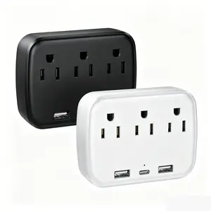 6 in 1 Multi Plug Wall Outlet Extender - Surge Protector Wall Plug Splitter with 3 Electrical Outlets 3 USB Ports(1 PD 20W USB-C Charger), Multiple Plug Adapter for Travel/Dorm/Office/Bedroom