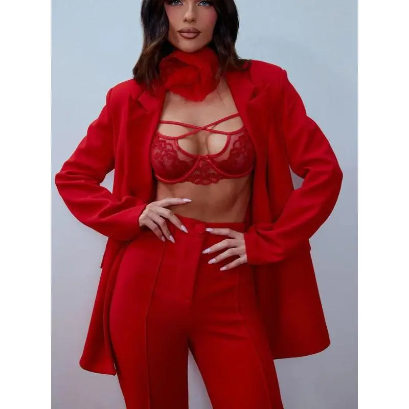 DreamyMomentsBlazerSet-Red DreamyMomentsBlazerSet-Red