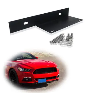 1pc No Drilling Required Front Bumper License Plate Mount Bracket Relocator Holder Kit For Ford Mustang 2015-2023 Car Accessories