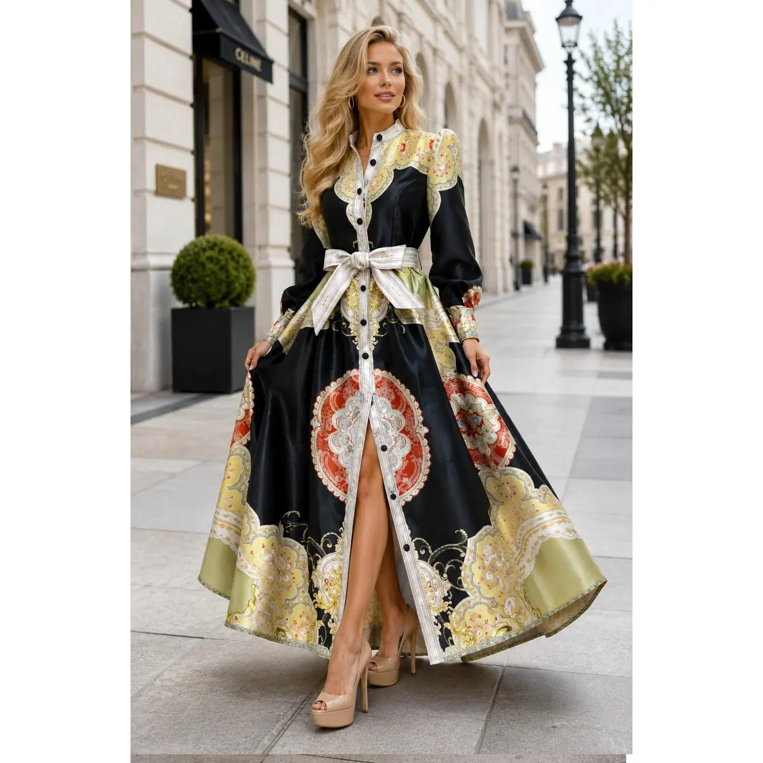 Baroque Maxi Dress
