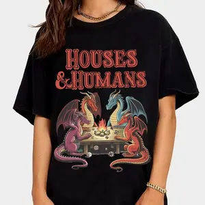Comfort Colors Houses and Humans RPG Shirt DnD Class Shirt D&D Clothing D and D Character Class T Shirt for Gamers Fans