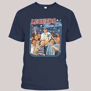 Heroes Get Remembered Legends Never Die Movie Tshirt, Retro Baseball Nostalgia Graphic Sweatshirt, Baseball Team Tee Hoodie