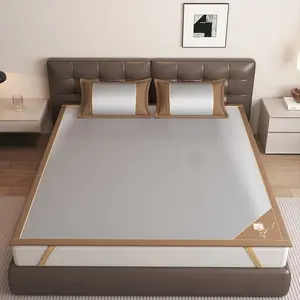 Luxury Geometric Cooling Mat, No Padding, Single Size, Foldable, Washable, Instant Cool Fiber, Ideal for Bedroom, RV, Dormitory