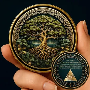 Sobriety Coin AA Recovery Gift - Personalized Sober Token Strength Coin Sobriety Milestone Gift