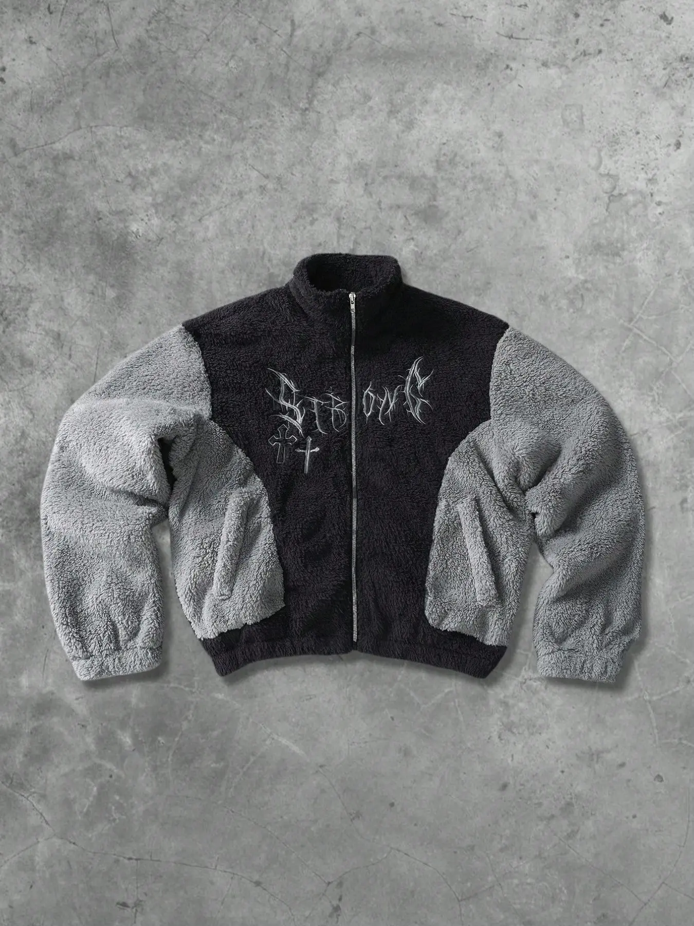 Men's Fleece Lined Casual Jacket Coats, Embroidered Logo Design, Embroidery, Fashionable Outerwear for Daily Wear, Comfortable Fit All Seasons