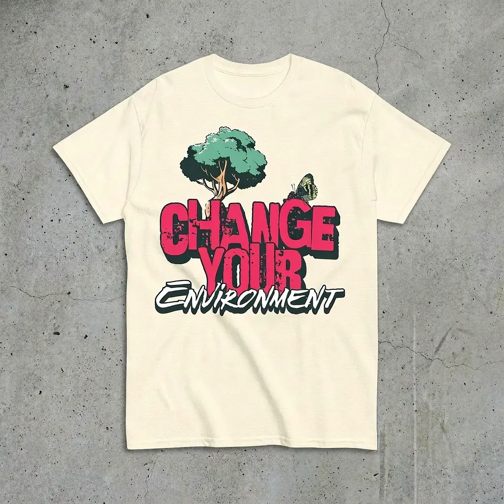 Change Your Environment Graphic Cotton T-Shirt Change Your Environment Graphic Cotton T-Shirt